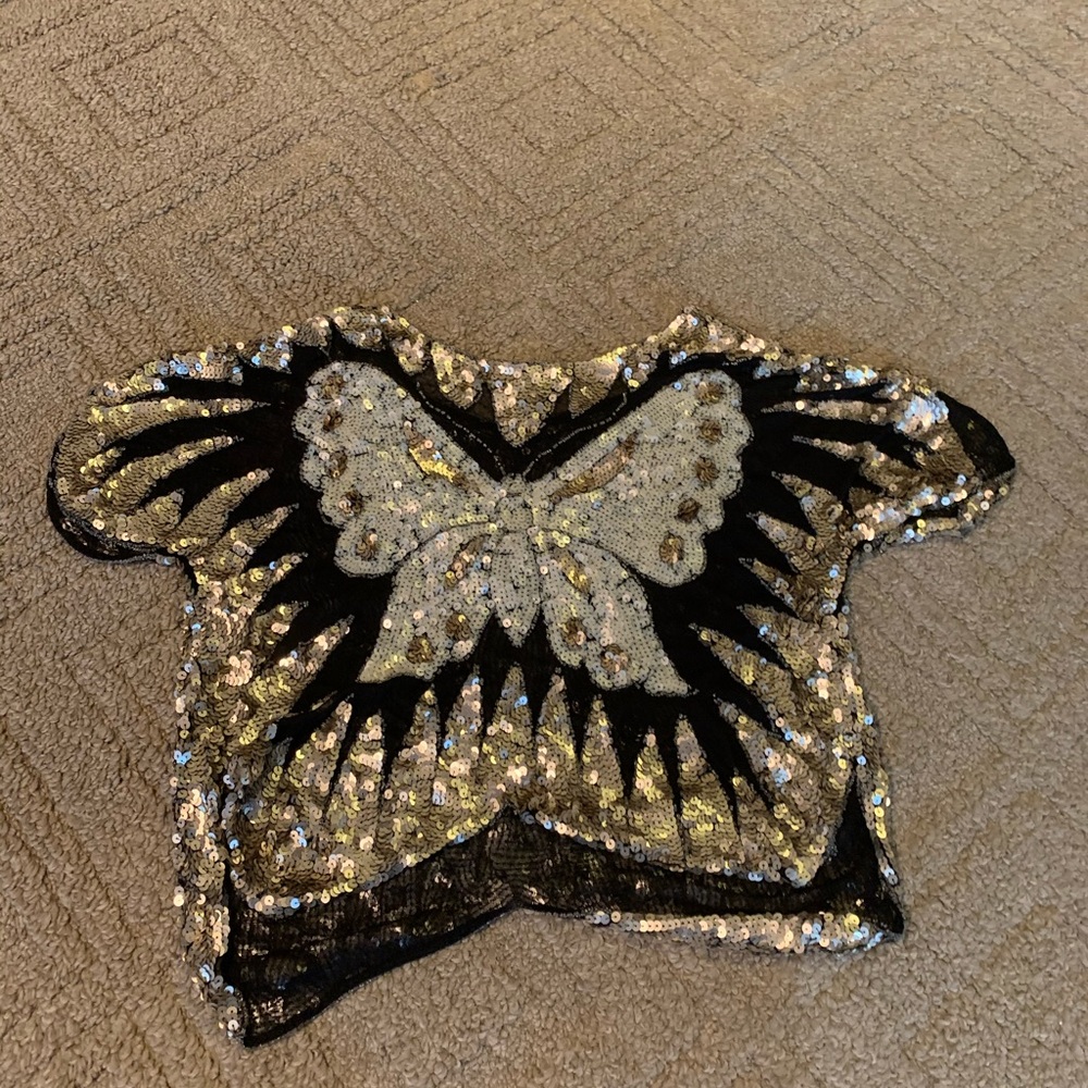 Butterfly sequin shirt